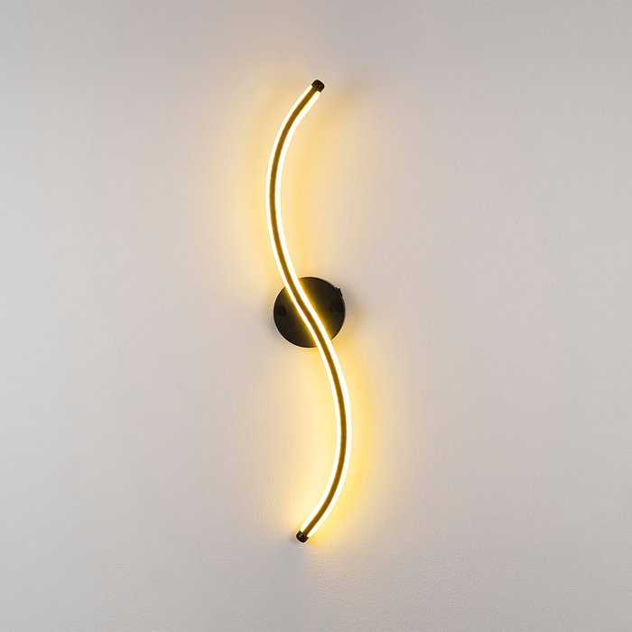 Opviq Yılan - 13281 Lámpara de pared de metal negra con LED integrado Opviq Yılan - 13281 Lámpara de pared de metal negra con LED integrado